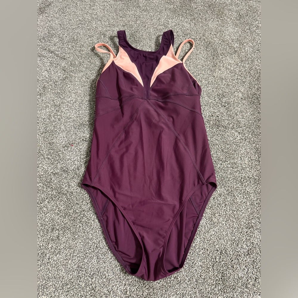 Sweaty Betty Purple and Pink One Piece Swimsuit